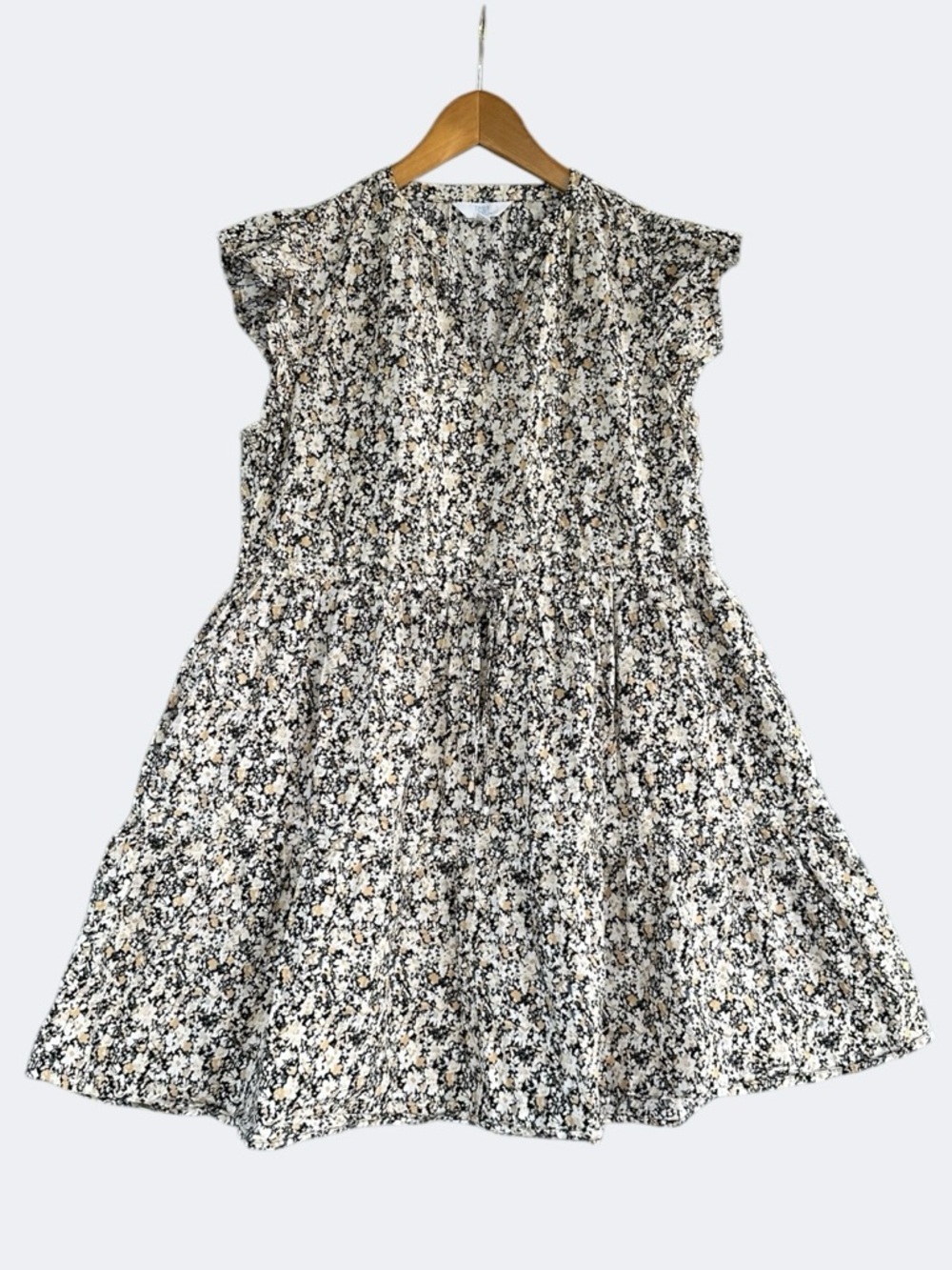🩷4 for $35 🩷 Time and Tru Floral Tiered Sundress in White, Black, Beige
